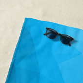 Blaues zyangradientengeometrisches Monogramm Strandtuch (Beispiel)