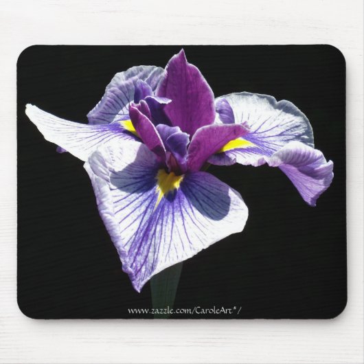 Blaueste lila Iris Mousepad (Vorne)