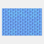 Blauevogel-Monogramm Anfangsbuchstabe A   Geschenkpapier Set (Vorderseite 3)