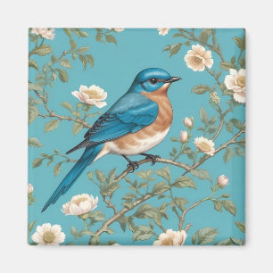 Blauevogel William Morris Inspiriert Türkis Magnet