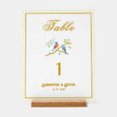 Blauevogels Hochzeit Acrylschild (Vorderseite)