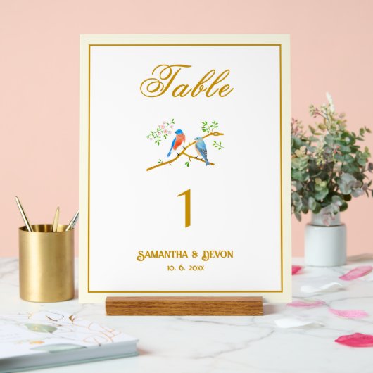 Blauevogels Hochzeit Acrylschild (Hochzeit)