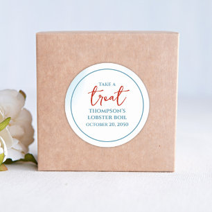 Blaufarben-benutzerdefinierte Leckerei Runder Aufkleber