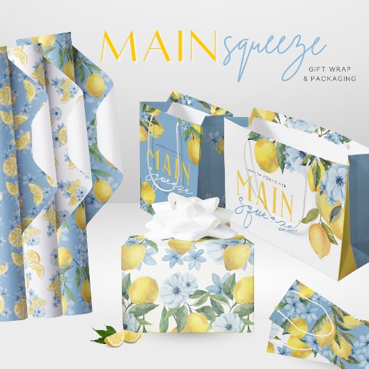 Blaufarben-Lemon und Blume-Gewebe-Papier Seidenpapier