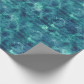 Blaufarbenabstraktion Geschenkpapier (Ecke)