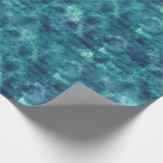 Blaufarbenabstraktion Geschenkpapier (Ecke)