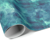 Blaufarbenabstraktion Geschenkpapier (Rolleneckpunkt)