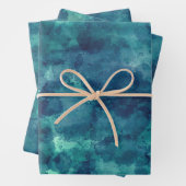 Blaufarbenabstraktion Geschenkpapier Set (Beispiel)