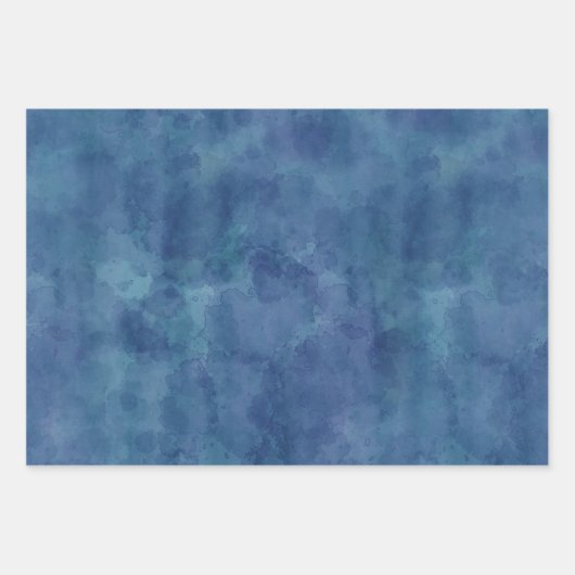 Blaufarbenabstraktion Geschenkpapier Set (Vorderseite 2)