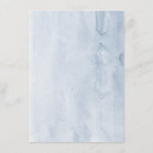 Blaufarbene Blume Hochzeitsinformationen Begleitkarte (Rückseite)