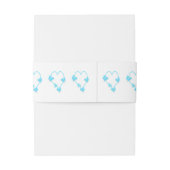 Blaufarbene Butterfly Herzdesign Hochzeit Einladungsbanderole (Rückseitenbeispiel)