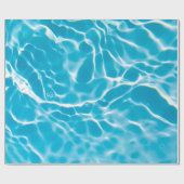 Blaufarbene klare, ruhige Wasseroberfläche mit Tex Geschenkpapier (Flach)