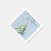 Blaufarbenes Weihnachtsgeschenkpapier Napkins Serviette (Ecke)