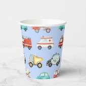 Blaufarbenfahrzeug Pappbecher (Links)