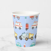 Blaufarbenfahrzeug Pappbecher (Rechts)