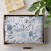 Blaufarbenmuster der Blume Seidenpapier (Geschenk)