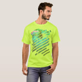 Blaufarbige Herbstblätter T-Shirt (Vorne ganz)
