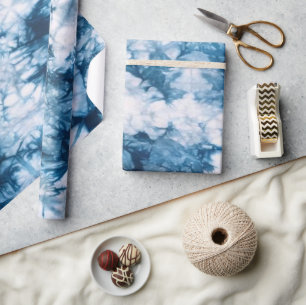 Blaufarbiges Farbpapier zum Abziehen des Wassers Geschenkpapier