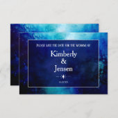 Blaufarbnebel Save the Date Karte (Vorne/Hinten)