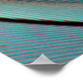 Blaufedermuster Poster (Ecke)