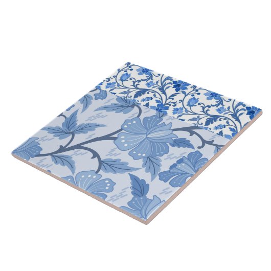 Blauflora-Hütte Fliese (Seite)