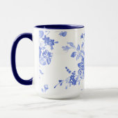 Blauflorale Keramik Tasse (Links)