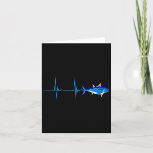 Blauflossenthunfisch Heartbeat Ekg Pulseline Deep Karte