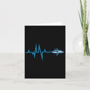 Blauflossenthunfisch Heartbeat Ekg Pulseline Deep Karte