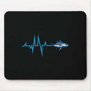 Blauflossenthunfisch Heartbeat Ekg Pulseline Deep Mousepad