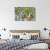 Blauflügelige Aquamarine Männer und Frauen in Feuc Leinwanddruck (Insitu (Schlafzimmer))