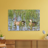 Blauflügelige Aquamarine Männer und Frauen in Feuc Leinwanddruck (Insitu (Wohnzimmer))