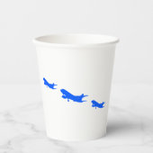 Blauflugzeug Pappbecher (Vorderseite)