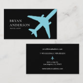 Blauflugzeug Visitenkarte (Vorne/Hinten)