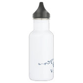 Blaufranzösischer Blüh Edelstahlflasche (Links)