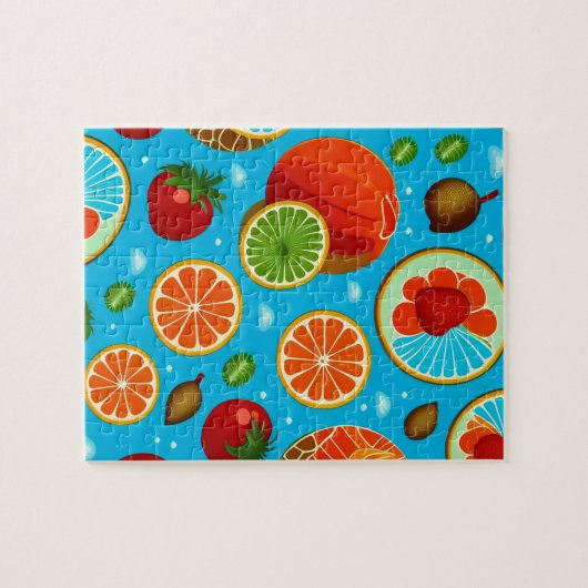 Blaufruchtmuster Puzzle (Horizontal)