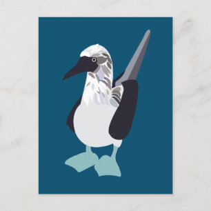 Blaufuß-Seevogel Postkarte