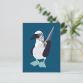 Blaufuß-Seevogel Postkarte (Stehend Vorderseite)