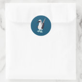Blaufuß-Seevogel Runder Aufkleber (Tasche)