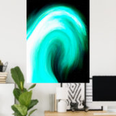 Blaugalaktisches Wellenposter Poster (Heimbüro)