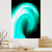 Blaugalaktisches Wellenposter Poster (Küche)