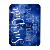 Blaugalaxie - Himmelsstars leuchten Save the Date Magnet (Vertikal)