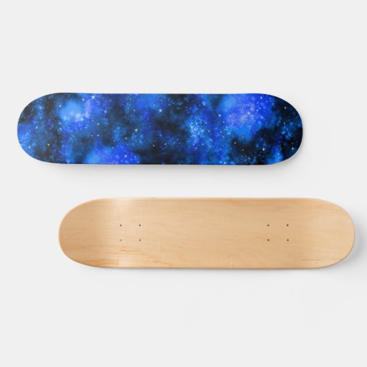 Blaugalaxie Kosmischer Raum Skateboard (Horizontal)