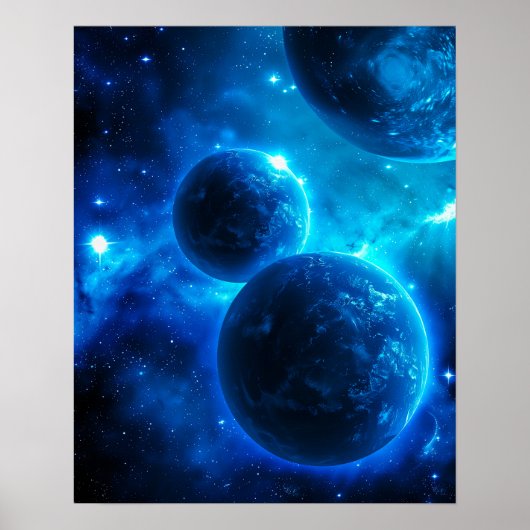 Blaugalaxie Poster (Vorne)