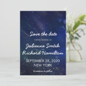 Blaugalaxie Save the Date | In den Sternen geschri (Stehend Vorderseite)