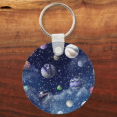 Blaugalaxie Schlüsselanhänger (Vorderseite)