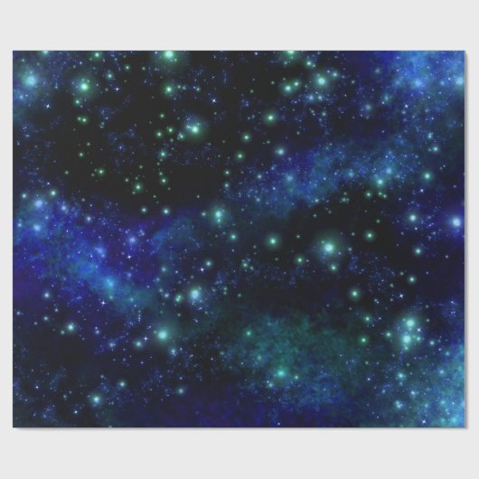 Blaugalaxie Wrapping Paper Geschenkpapier (Flach)
