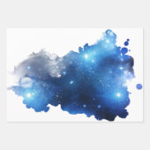 Blaugalaxie-Wrapping-Papier-Flachblatt-Set 3 Geschenkpapier Set (Vorderseite)