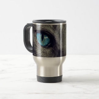 Blaugäugige Katze Reisebecher