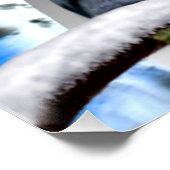Blaugefrorener Schneeeule Poster (Ecke)