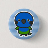 Blaugekrontes Konure Button (Vorderseite)